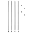 ALERA Stackable Posts For Wire Shelving, 36"h, Silver, 4 Pack