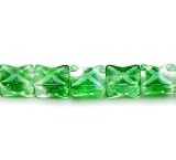  : Green and Clear 9x7mm Lantern Glass Beads