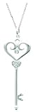 Sterling silver 0.035ct TDW Diamond Fleur De Lis Pendant (H-I, I1-I2)
