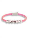 Bagnara Leather Bagnara Bright Pink Opaque Rubber Bracelet 