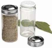 RSVP Individual Clear Glass Spice Jars - Set of 12