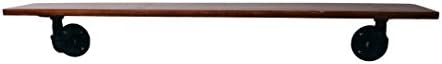 Turnbull FarmsTM Reclaimed Wood and Pipe Shelf (30", English Chestnut) - Multiple Sizes/Colors