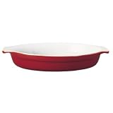 Emile Henry 16-Inch Oval Au Gratin, Cerise Red
