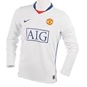 Nike Manchester United Away Long Sleeve Shirt White Extra Lge