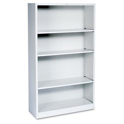 Metal Bookcase - Light Gray by United Stationers