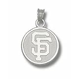 San Francisco Giants SF Round 5/8 Pendant - Sterling Silver Jewelry