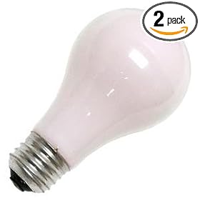 General Electric 97484 100-Watt 1330-Lumen Decorative A19 Incandescent Light Bulb, Pink, 2-Pack