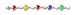Sterling Silver Multi-color Resin Heart Child's Bracelet - 6 inch