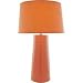 LS-20830ORN CERAMIC TABLE LAMP, ORANGE W/ORANGE FABRIC SHADE,TYPE A 150W by Lite Source