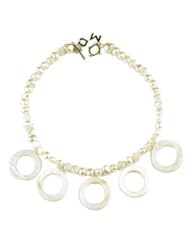 Meg Carter Designs freshwater pearl and mother of pearl circles "Emilio" necklace