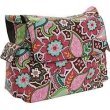 Oioi Pink Floral Diaper Bag Messenger