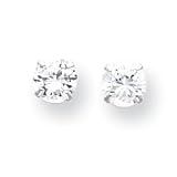 14k White Gold 5.25mm Post Earrings
