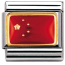 NOMINATION Italian Charm in stainless steel with enamel and 18k gold Flag (CHINA)