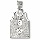 Chris Paul New Orleans Hornets Paul 3 5/8 Jersey Pendant - Sterling Silver Jewelry