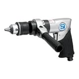 信濃機販 エアードリル SI-5200A高級ドリルチャック付 / ハンドル付穴あけ能力:13mm