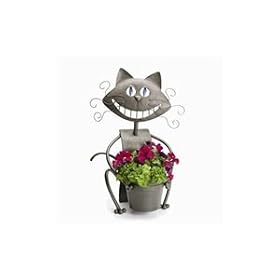 Metal Planter - Chessie the Cat Planter - Great Mother's Day Gift! by Winning Gifts