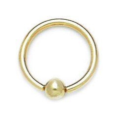 14k Yellow Gold 14 Gauge Circular Body Piercing 
