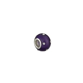 Purple Glass Charm with Crystal Accents for Kera, Pandora and SilveRado Bracelets