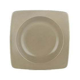 Dansk Studio LM Square Pasta Bowl Rim Soup, Taupe by Dansk