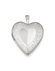 Genuine IceCarats Designer Jewelry Gift Sterling Silver 20Mm D/C Heart Locket