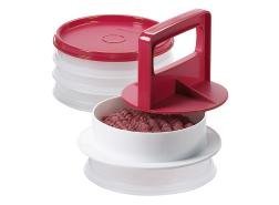 Tupperware Hamburger Press and Freezer Set in Chili Red