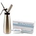 Mosa 1 Pint Stainess Steel Cream Whipper plus 24 Ultrapure Cream Chargers