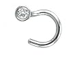 2.5mm Genuine Diamond Nose Ring - Most Flat To Skin Fit