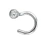 2.5mm Genuine Diamond Nose Ring - Most Flat To Skin Fit