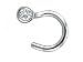 Jewelry : 2.5mm Genuine Diamond Nose Ring - Most Flat To Skin Fit