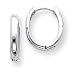 14k White Gold Hinged Hoop Earrings