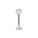 Labret Monroe Surgical Steel with Clear UV Acrylic Bead