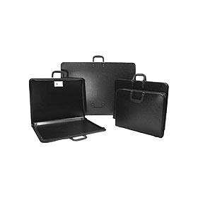 Florence Art Portfolio Basic, Zippered Portfolio Case with Inside Name Card Holder, 20 x 26 x 1.5, Color: Black.