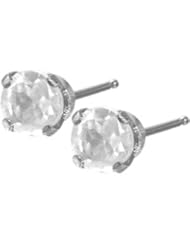 Genuine 0.25tcw 3mm White Topaz 14 Karat White Gold Baby Earrings