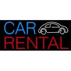 Car Rental Neon Sign 13 x 30