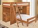 CINNAMON FINISH WOODEN TWIN/TWIN LOFT BED