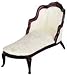 Dollhouse Miniature Mahogany Chaise Lounge