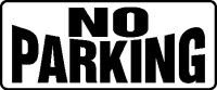 NO PARKING 7 x 17 Plastic Sign
