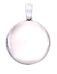 14k White Gold 2 Photo Smooth Round Locket