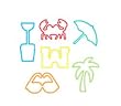 Crazy Bandz Shaped Rubber Bands Bracelets 24Pack Beach