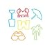Crazy Bandz Shaped Rubber Bands Bracelets 24Pack Beach