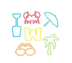 crazy bandz shaped rubber bands bracelets 24pack beach  more detail click!