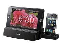 Sony Speaker Dock Clock Radio with 7-Inch LCD for iPod / iPhone (Black)