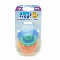 BornFree 2x Pacifiers for Day and Night Use 0-6 months BPA FREE