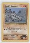 Pokemon - Brock's Rhyhorn (Pokemon TCG Card) 1999 Pokemon Gym Heroes Booster Pack [Base] Unlimited #70