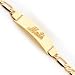 14K New York Mets Med Pol Id Bracelet W/Figaro Link