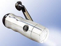 Lunartec Batteriefreie Dynamo-Taschenlampe aus Edelstahl