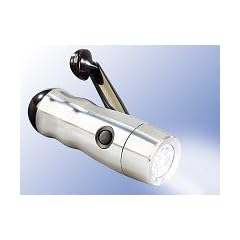 Lunartec Batteriefreie Dynamo-Taschenlampe aus Edelstahl