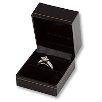 Ring Box Black Leatherette
