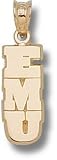 Eastern Michigan Eagles Vertical EMU Pendant - 14KT Gold Jewelry