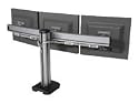Bretford Single-Level Multiple Displays FPSM-D-DIS3-AL - Stand for flat panel - aluminum, steel - mounting interface: 100 x 100 mm, 75 x 75 mm - table-top